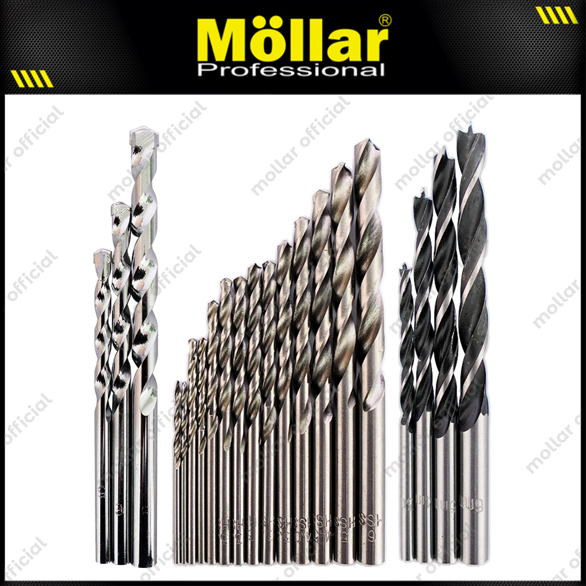 BISON D80690 Mata Bor Set Kombinasi Set 49 pcs