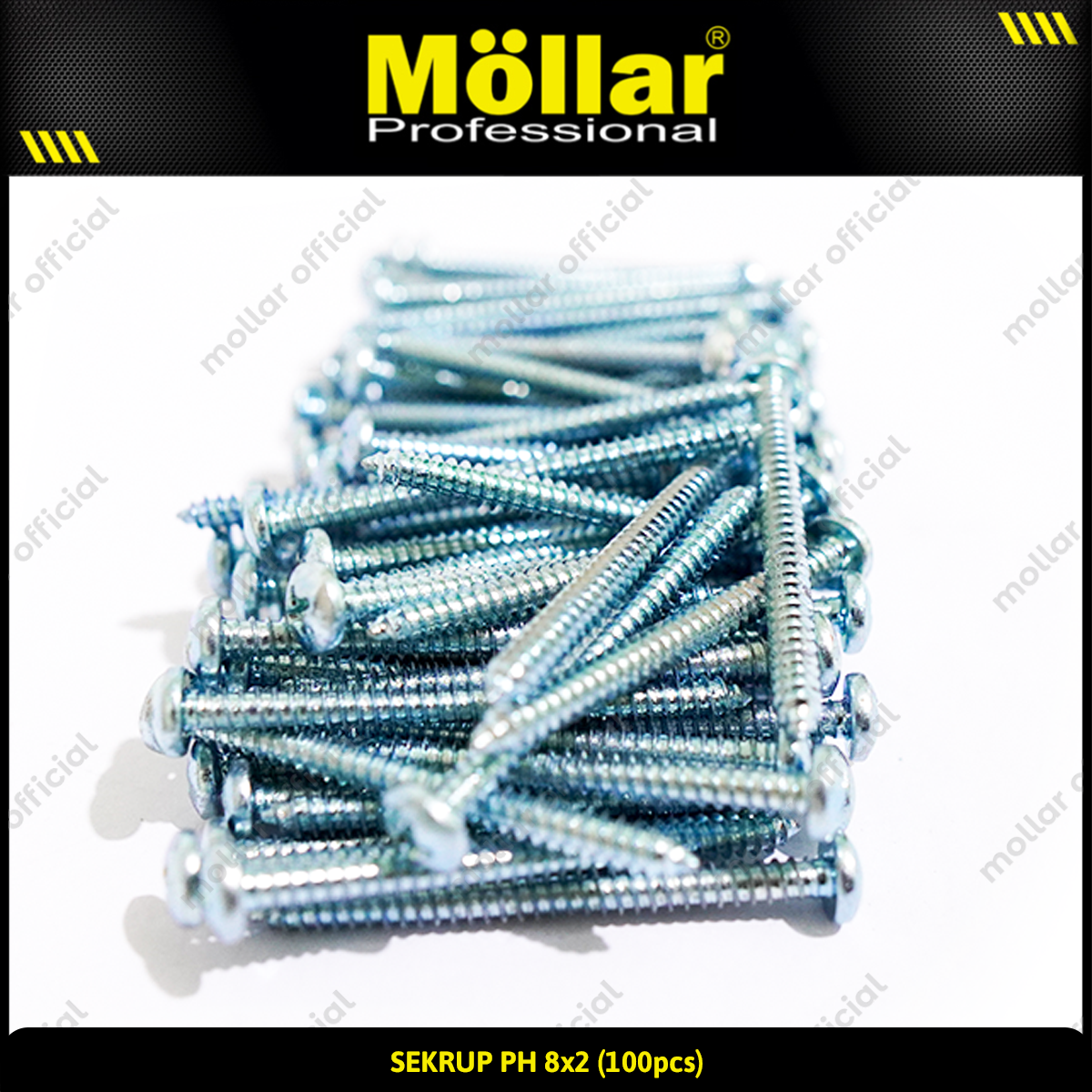 MOLLAR 93-036 Sekrup PH 8 x 2 - 100 pcs