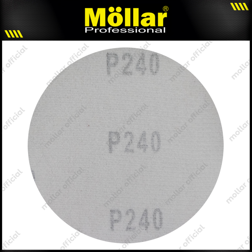 HSS Amplas Bulat No 240 Amplas Velcro Tempel Mata Gerinda 4 Inch - 100 Pcs