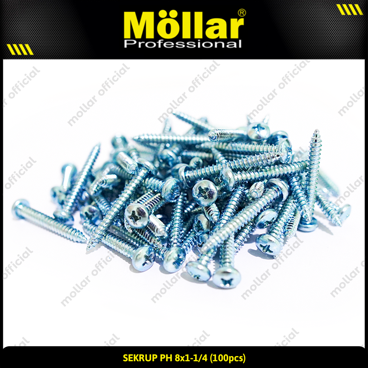 MOLLAR 93-033 Sekrup PH 8 x 1-1/4 - 100 pcs