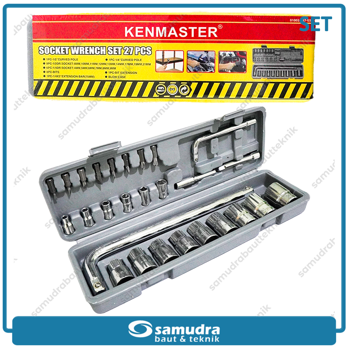 KENMASTER KCSO-076 Kunci Sok Set 27 pcs Box Plastik