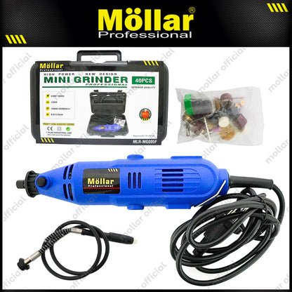MOLLAR MG005F Mesin Mini Grinder Set 40 pcs Box Plastik