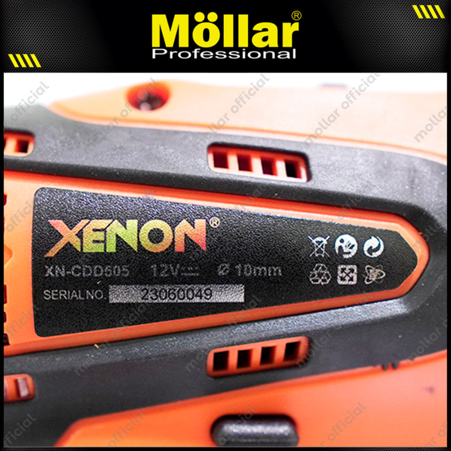 XENON CDD505 Mesin Bor Cas Charger 12V Cordless Drill Set Mata Bor