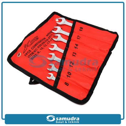 K55 K55-ER-CW-SET7 Kunci Ring Pas Set 7 pcs (8-19 mm)