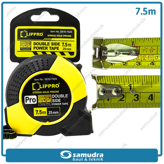 LIPPRO S810-7525 Meteran Dua Sisi 7.5 meter / Feng Shui