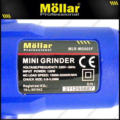 MOLLAR MG005F Mesin Mini Grinder Set 40 pcs Box Plastik