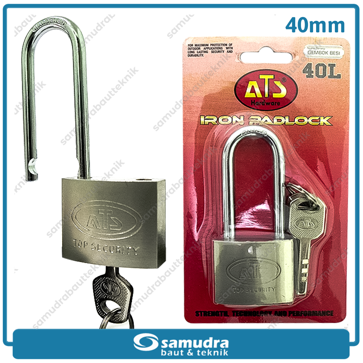 ATS Gembok 40 mm Long / Gembok Besi Leher Panjang