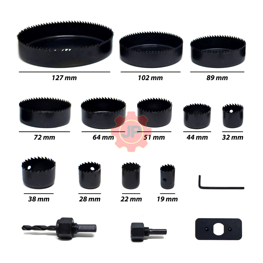 JP 89-002 Hole Saw Set 16 pcs / Mata Bor Holesaw Kayu
