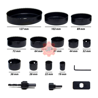JP 89-002 Hole Saw Set 16 pcs / Mata Bor Holesaw Kayu