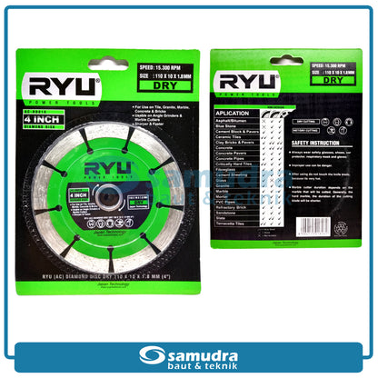 RYU AC-DD018 Mata Potong Keramik Kering 4" / Diamond Wheel Dry