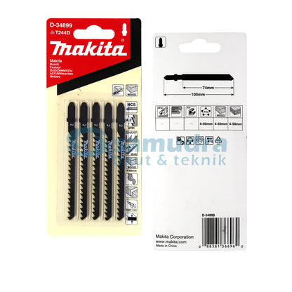 MAKITA D-34899 Mata Jigsaw T244D Set 5 pcs / Jig Saw Blade Wood Fast Curve