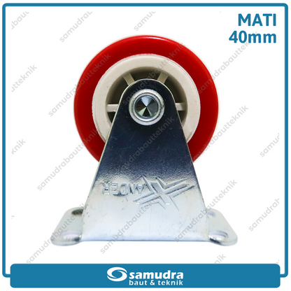 XANDER RODA-286 Roda PU Merah Mati 1.5" 1190-40mm - Satuan