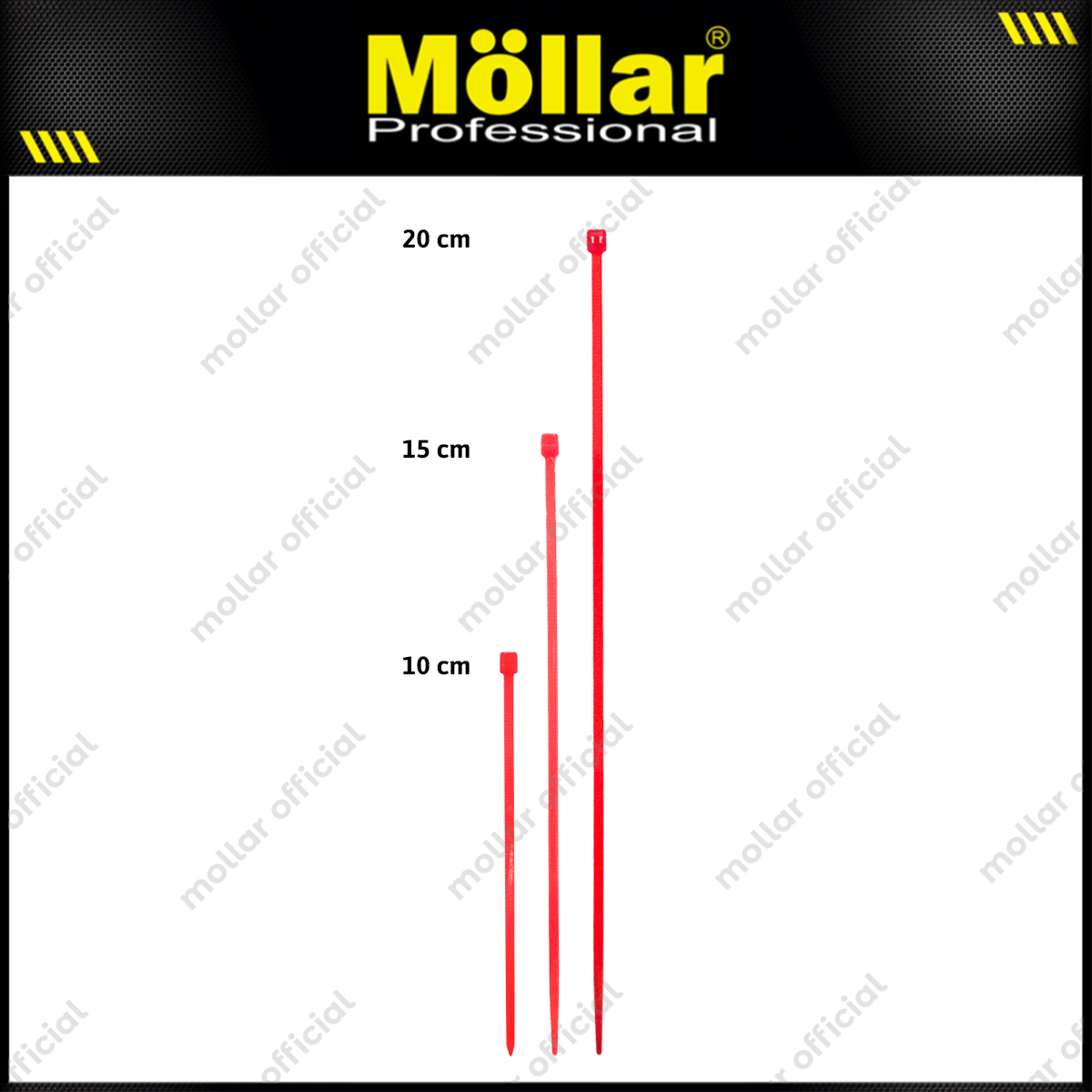MOLLAR KT-25200 Kabel Ties 2.5x200 mm Merah