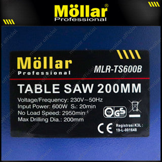 MOLLAR TS600 Mesin Gergaji Meja 8" / Table Saw 8"