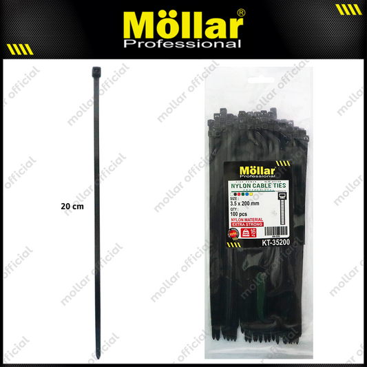 MOLLAR KT-35200 Kabel Ties 3.5x200 mm Hitam