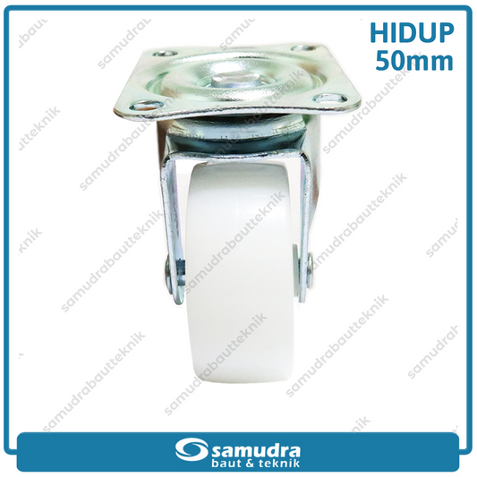 XANDER RODA-231 Roda PP Nylon Putih Hidup 2" XD-50-50mm - Satuan