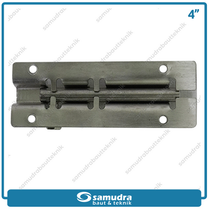 KTP Grendel Pintu Putih 4" Stainless SS304