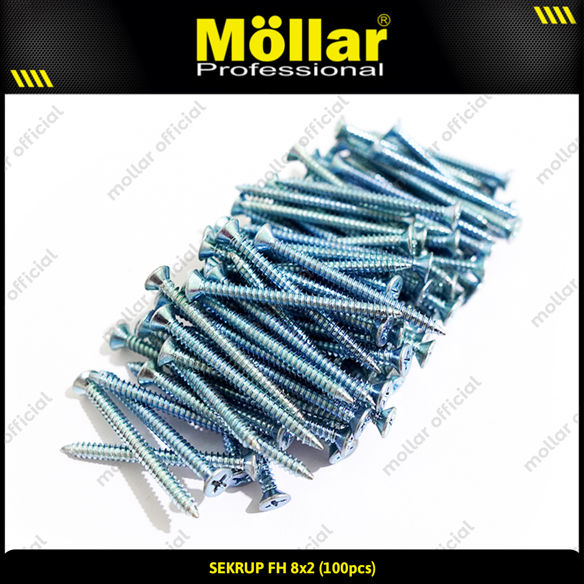 MOLLAR 93-060 Sekrup FH 8 x 2 - 100 pcs