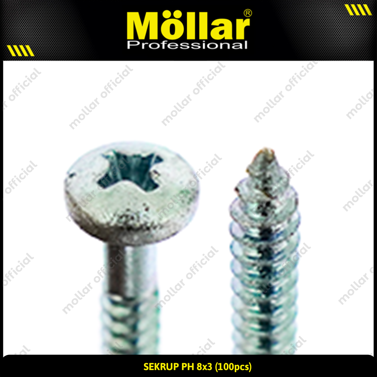 MOLLAR 93-038 Sekrup PH 8 x 3 - 100 pcs