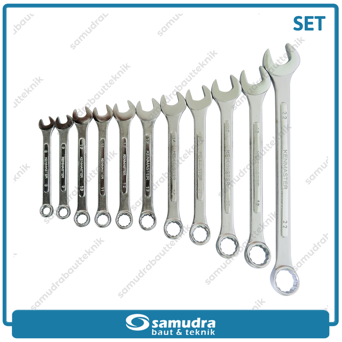 KENMASTER KCRP-190 Kunci Ring Pas Set 11 pcs (8-22 mm)