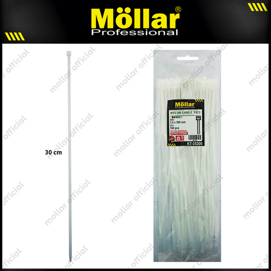 MOLLAR KT-35300 Kabel Ties 3.5x300 mm Putih