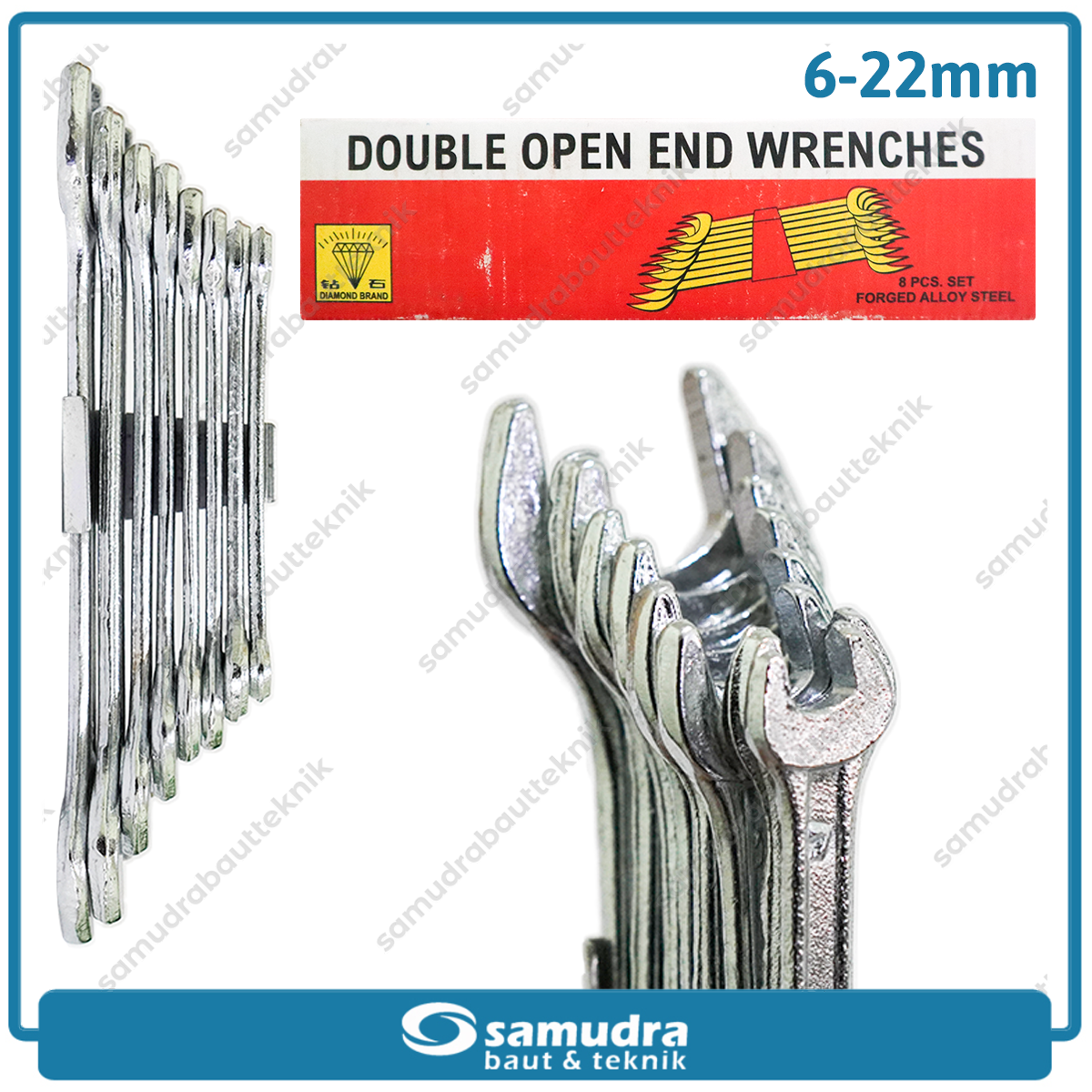 DIAMOND-GC Kunci Pas Set 8 pcs (6-22 mm)