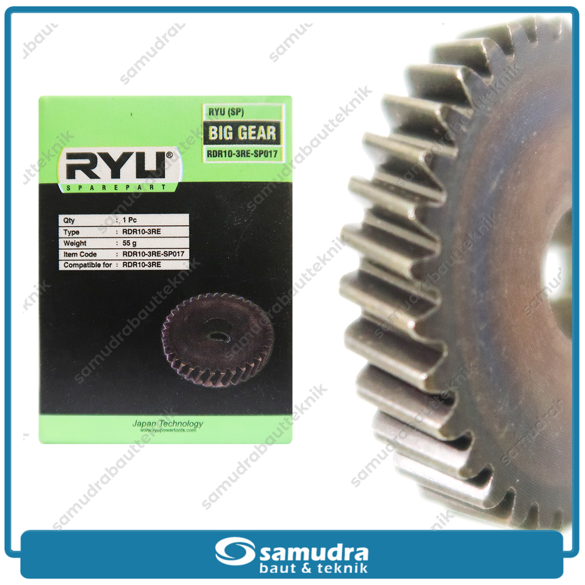 RYU Big Gear Mesin Bor Listrik untuk RDR10-3RE