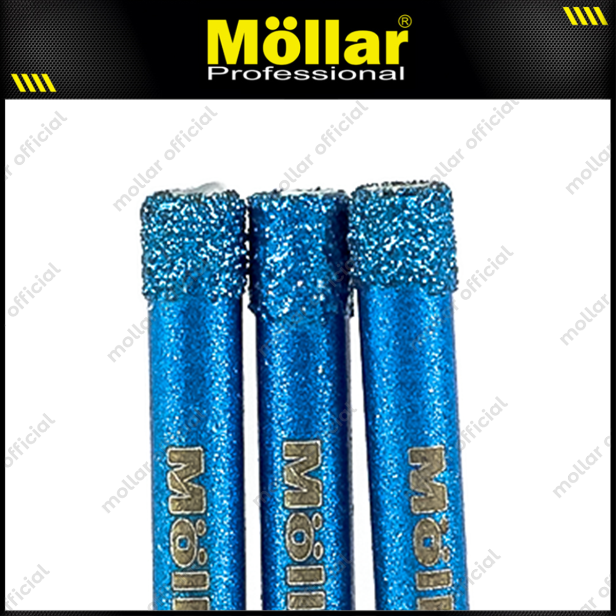 MOLLAR D80990 Mata Bor Granit 6 mm Set 3 pcs / Diamond Core Bit