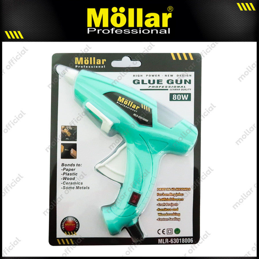 MOLLAR 63018006 Glue Gun 80 Watt Alat Lem Tembak Besar - Biru