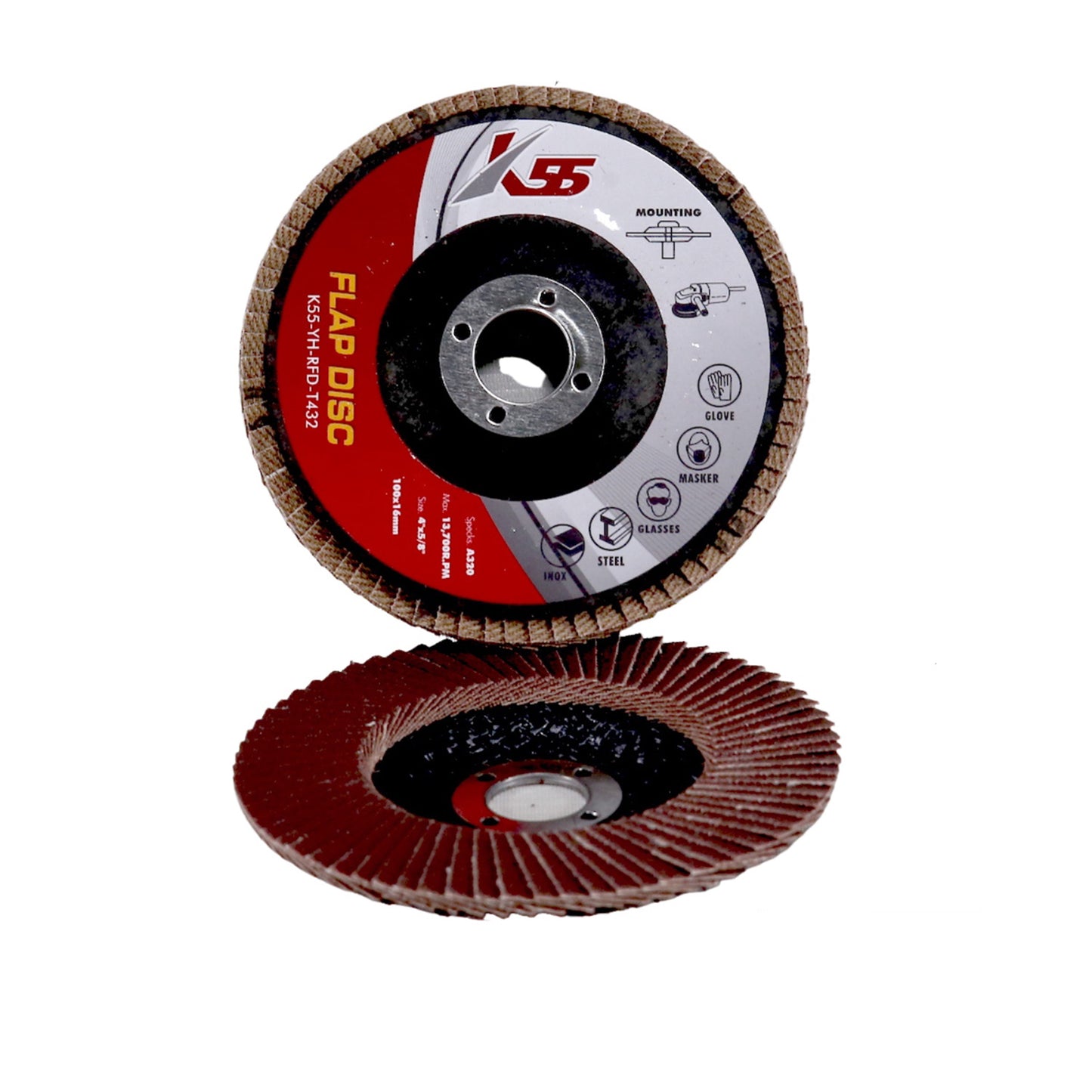 K55 K55-YH-RFD-T432 Amplas Susun No. 320 / Flap Disc