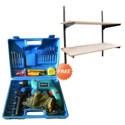 [PAKET] Mesin Bor Tembok Beton Set Koper MODERN & Rak Dinding KENMASTER