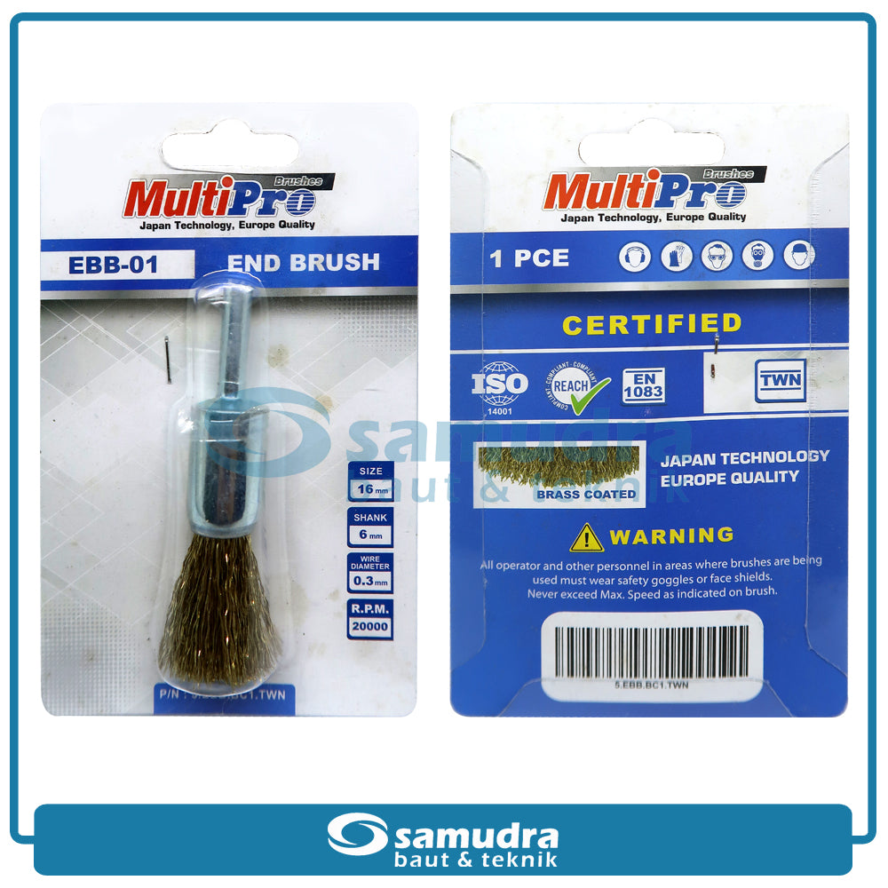 MULTIPRO EBB-01 Mata Bor Sikat Kawat Kuningan
