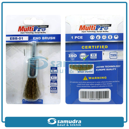 MULTIPRO EBB-01 Mata Bor Sikat Kawat Kuningan