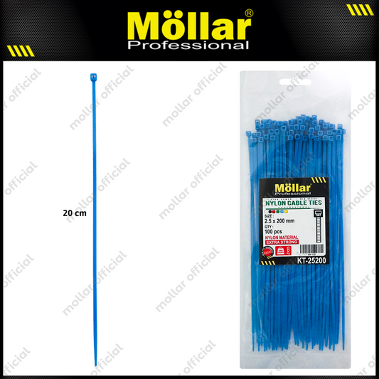 MOLLAR KT-25200 Kabel Ties 2.5x200 mm Biru