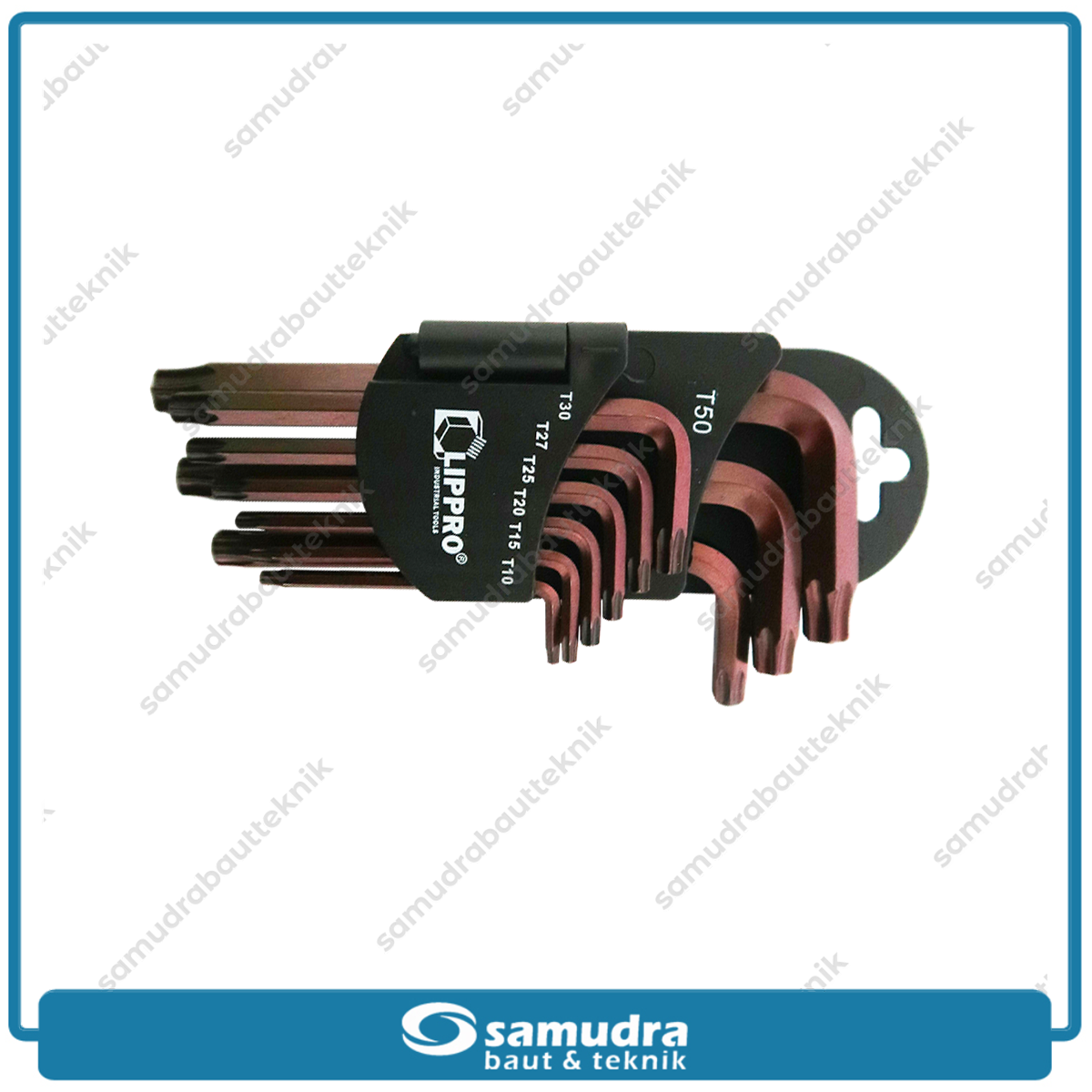 LIPPRO 165 Kunci L Set Pendek Short Bintang Tanpa Lubang 9 pcs T10-T50