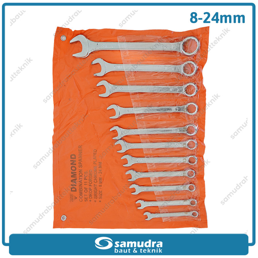 DIAMOND-GC Kunci Ring Pas Set 11 pcs (8-24 mm)