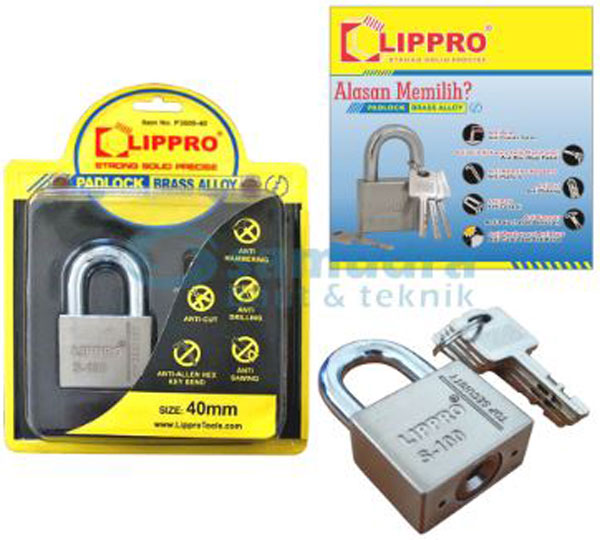 LIPPRO P3000-40 Gembok 40 mm Short / Gembok Leher Pendek