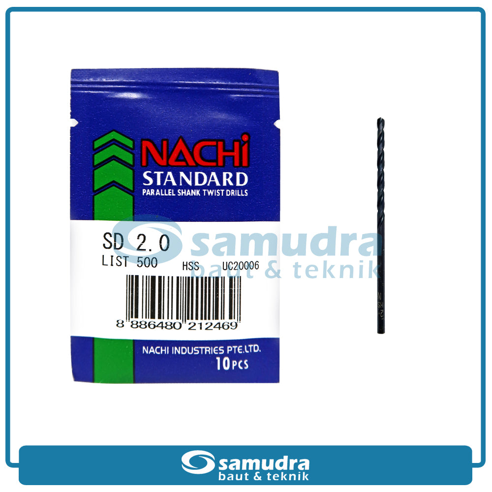 NACHI D500 Mata Bor Besi HSS 2 mm