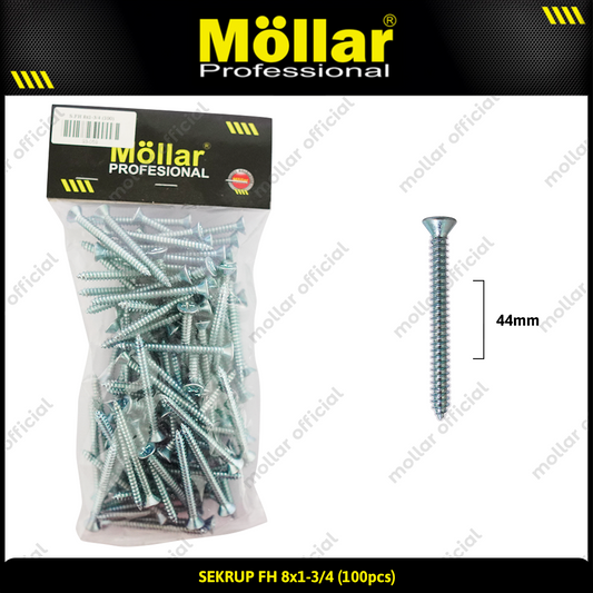 MOLLAR 93-059 Sekrup FH 8 x 1-3/4 - 100 pcs