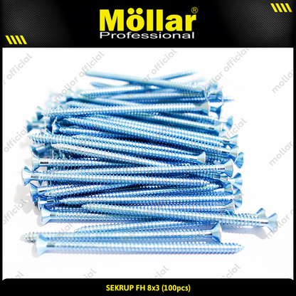 MOLLAR 93-062 Sekrup FH 8 x 3 - 100 pcs