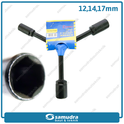 LIPPRO 881-05 Kunci Sok Y Pendek 12-14-17 mm
