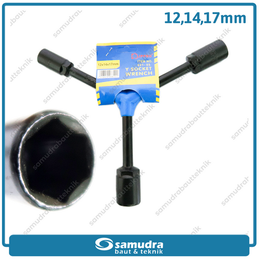 LIPPRO 881-05 Kunci Sok Y Pendek 12-14-17 mm