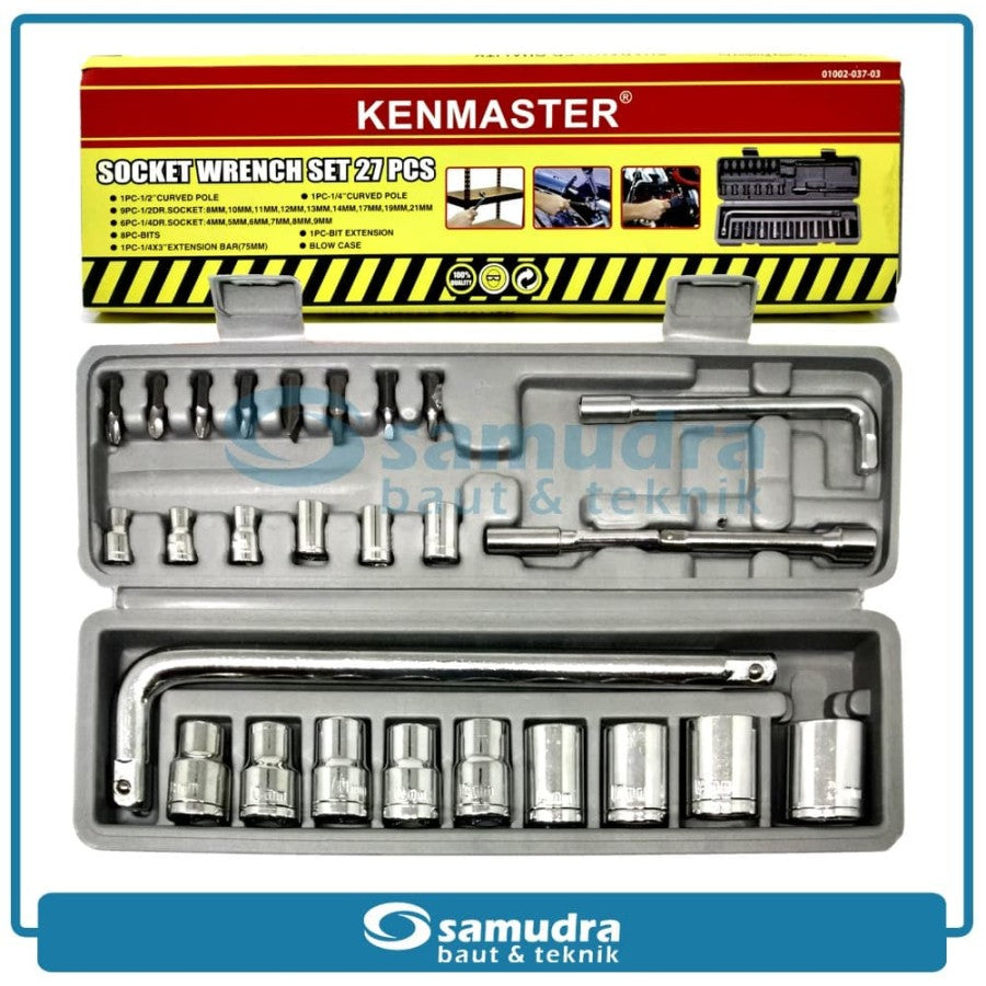 KENMASTER KCSO-076 Kunci Sok Set 27 pcs Box Plastik