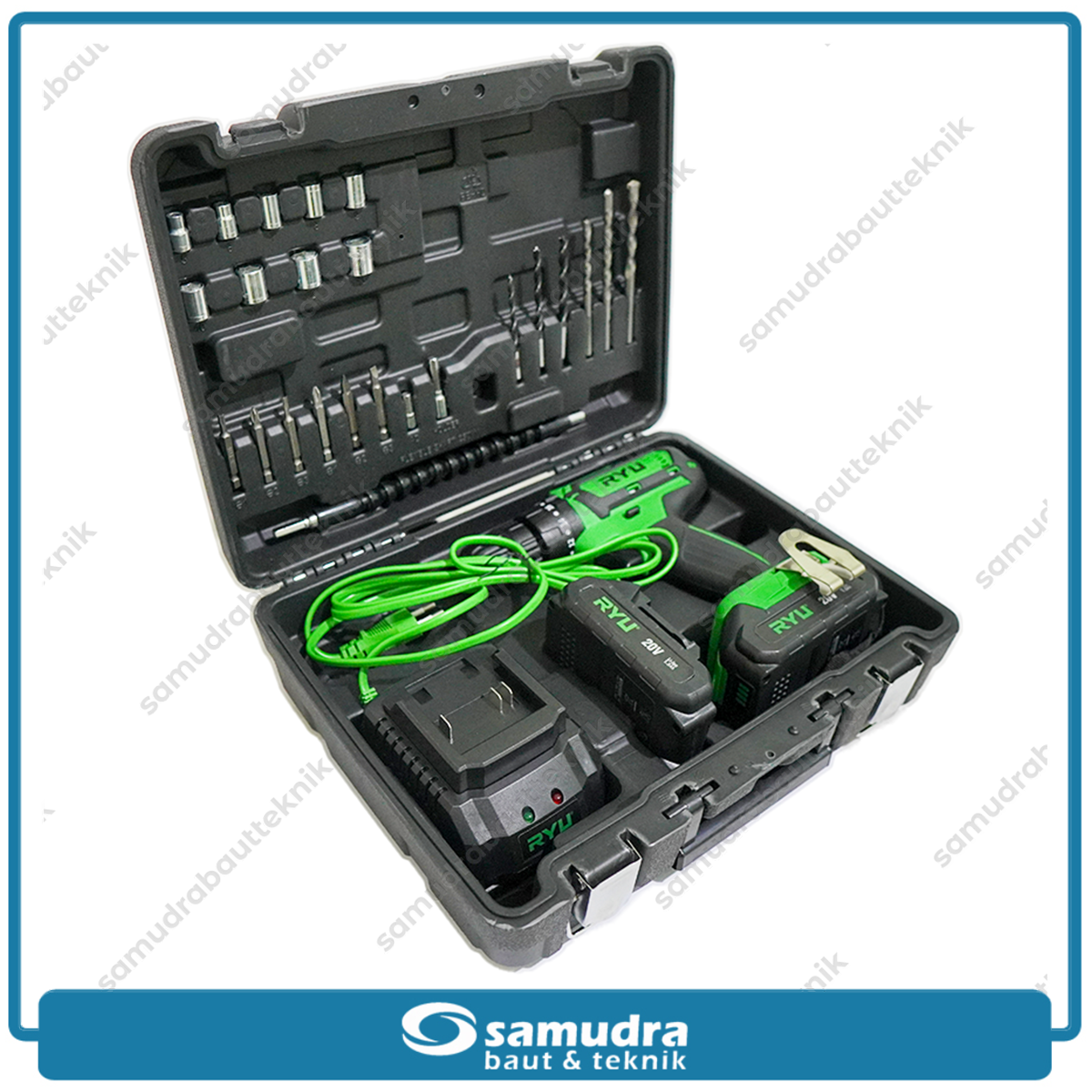 RYU RCI20V Mesin Bor Beton Baterai 20V Aksesoris Set / Cordless Impact Drill