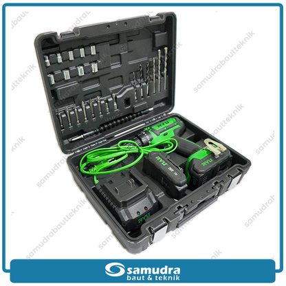 RYU RCI20V Mesin Bor Beton Baterai 20V Aksesoris Set / Cordless Impact Drill