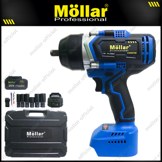 MOLLAR CIW20750 Mesin Buka Baut Truk Baterai 20V / Cordless Impact Wrench