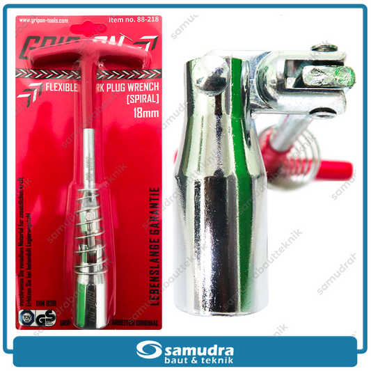 GRIPON 88-218 Kunci Sok T Busi Fleksibel Spiral 18 mm