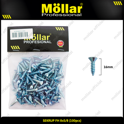 MOLLAR 93-054 Sekrup FH 8 x 5/8 - 100 pcs