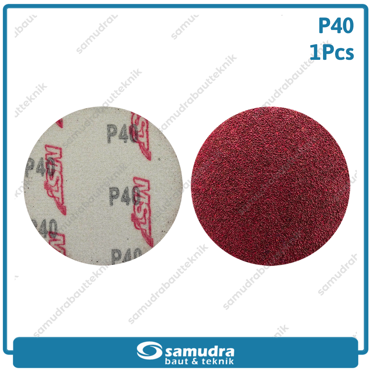 MST MST-YF-VS-404 Amplas Velcro Bulat No. 40 Mesin Gerinda 4"