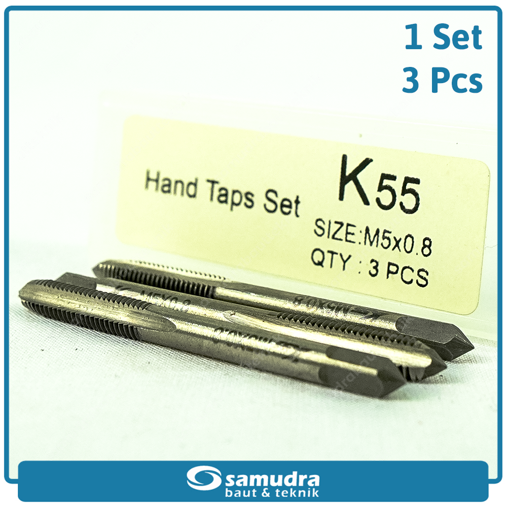 K55 K55-SW-HTS-M05 Hand Taps M5 x 0.8 Set 3 pcs